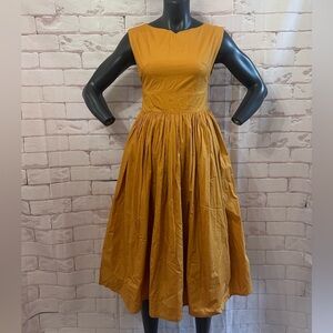 Chicwish Mustard Midi Dress